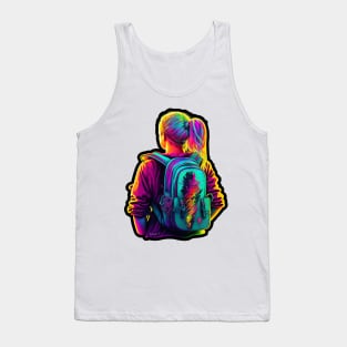 Girl with a backpack design #13 Tank Top